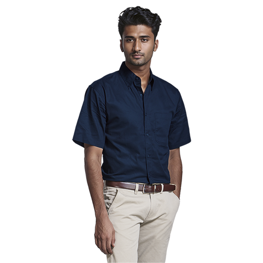 Brushed Cotton Twill Lounge Short Sleeve Mens