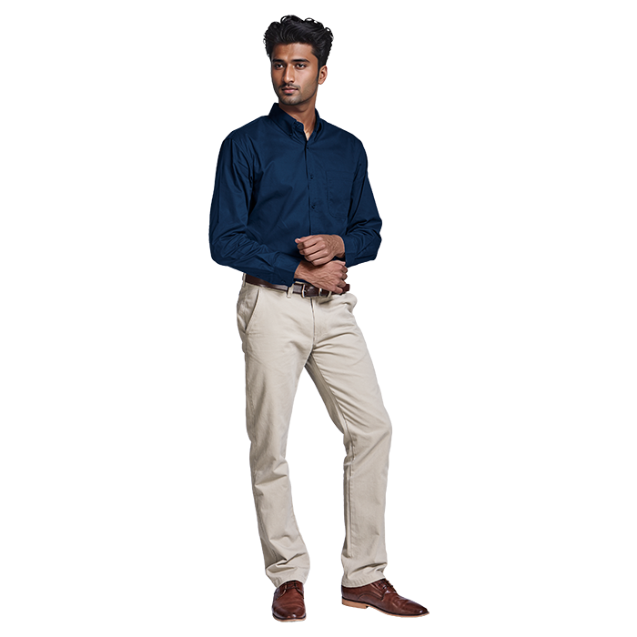 Brushed Cotton Twill Lounge Long Sleeve Mens