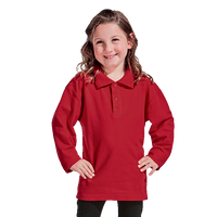175g Pique Knit Long Sleeve Golfer Kiddies