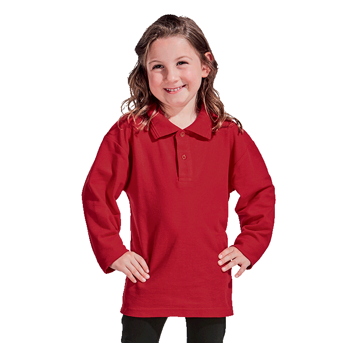 175g Pique Knit Long Sleeve Golfer Kiddies