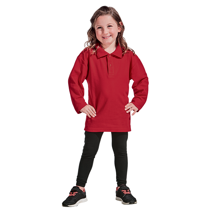 175g Pique Knit Long Sleeve Golfer Kiddies